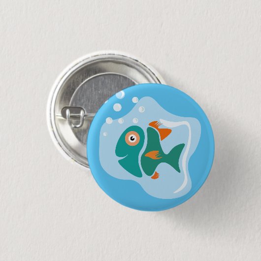Funny Stylish Fish Button (Vorne & Hinten)