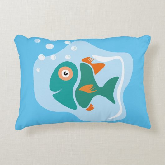 Funny Stylish Fish Dekokissen (Vorderseite)