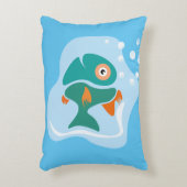 Funny Stylish Fish Dekokissen (Vorderseite(Vertikal))