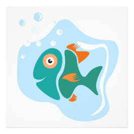 Funny Stylish Fish Fotodruck