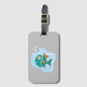Funny Stylish Fish Gepäckanhänger (Vorderseite Vertikal)