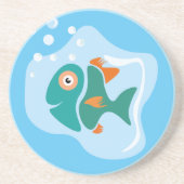 Funny Stylish Fish Getränkeuntersetzer (Vorne)