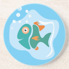 Funny Stylish Fish Getränkeuntersetzer