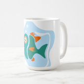Funny Stylish Fish Kaffeetasse (VorderseiteRechts)