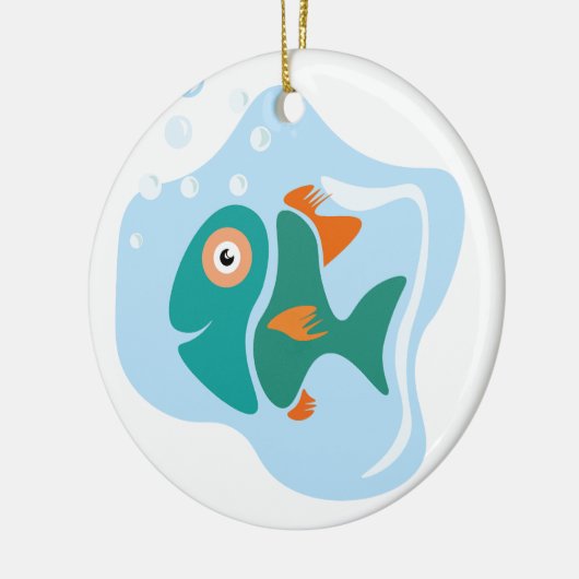 Funny Stylish Fish Keramik Ornament (Links)