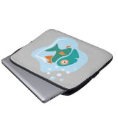 Funny Stylish Fish Laptopschutzhülle (Vorne Knopf)