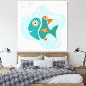 Funny Stylish Fish Leinwanddruck (Insitu (Schlafzimmer))