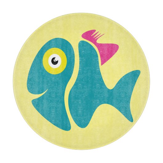 Funny Stylish Fish Schneidebrett (Vorderseite)