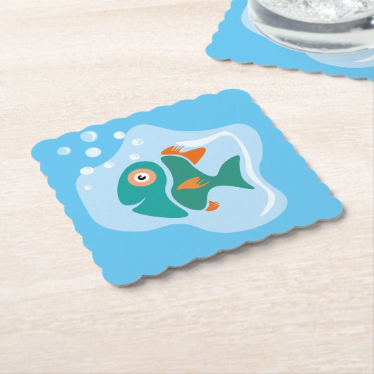 Funny Stylish Fish Untersetzer (angewinkelt)