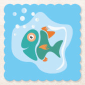 Funny Stylish Fish Untersetzer (Vorderseite)