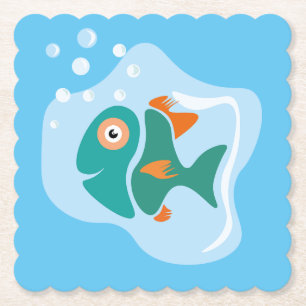 Funny Stylish Fish Untersetzer