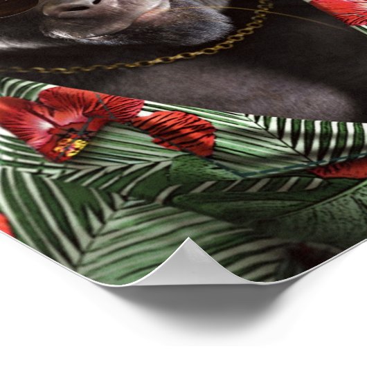 Funny Stylish Gorilla Poster (Ecke)