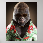 Funny Stylish Gorilla Poster (Vorne)