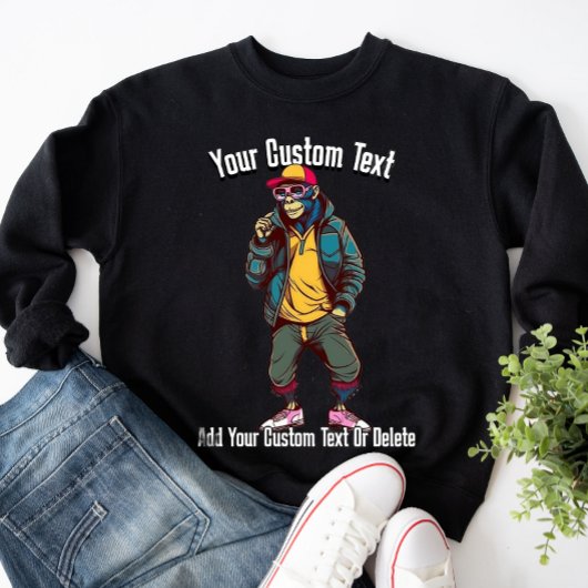 Funny Stylish Monkey Animal Fashion Sweatshirt