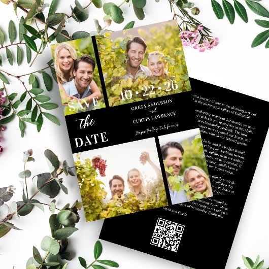 Funny & Stylish Unmatched 4 Multi Photos Wedding Save The Date