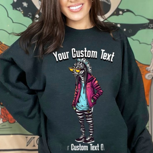 Funny Stylish Zebra Animal Fashion Sweatshirt