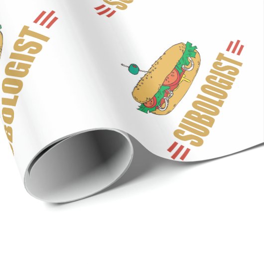 Funny Sub Sandwich Geschenkpapier (Rolleneckpunkt)