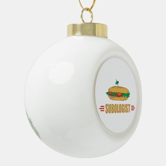 Funny Sub Sandwich Keramik Kugel-Ornament (Links)