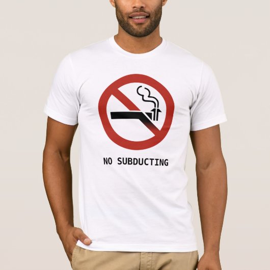 Funny Subduction Zone Geology Logo T-Shirt (Vorderseite)