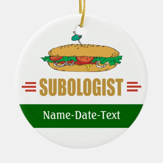 Funny Submarine Sandwich Keramikornament (Vorne)