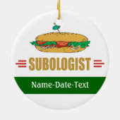 Funny Submarine Sandwich Keramikornament (Hinten)