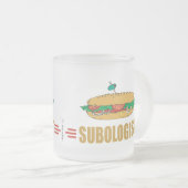 Funny Submarine Sandwich Mattglastasse (VorderseiteRechts)