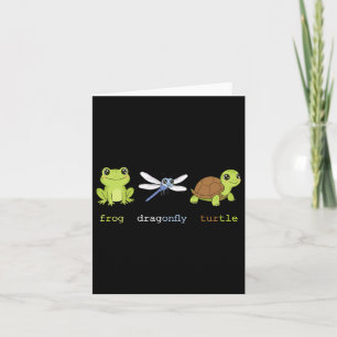 Funny Subtle Political Frog Dragonfly Turtle Resis Karte