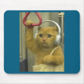 Funny Subway Cat Meme Stud Brainrot Cats Humor Kit Mousepad (Vorne)