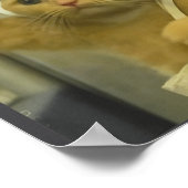 Funny Subway Cat Meme Stud Brainrot Cats Humor Kit Poster (Ecke)