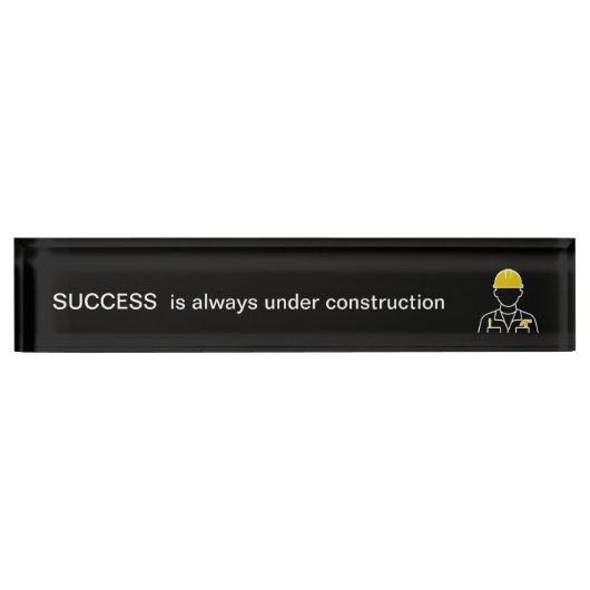 Funny Success Theme Office-Schreibtisch Name Plate Namensplakette (Vorderseite)