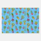 Funny Succulent Cactus Wrapping Paper Set Geschenkpapier Set (Vorderseite 2)