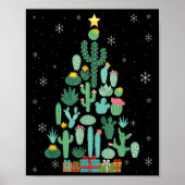 Funny Succulent Christmas Tree Cactus Gardener Poster (Vorne)