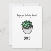 Funny Succulent Pub Birthday Card (Vorderseite)