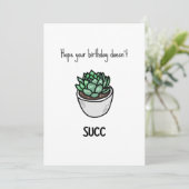 Funny Succulent Pub Birthday Card (Stehend Vorderseite)