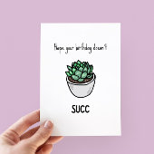 Funny Succulent Pub Birthday Card