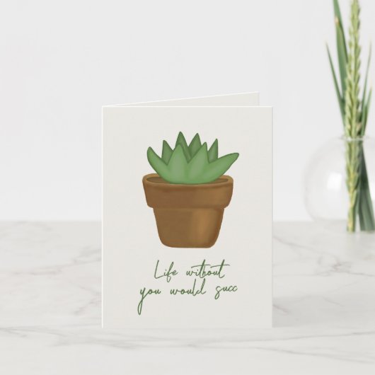 Funny Succulent Pub Birthday Card Karte (Vorderseite)