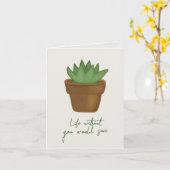Funny Succulent Pub Birthday Card Karte (Gelbe Blume)