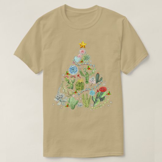 Funny Succulent Weihnachtsbaum Cactus Gardener Xma T-Shirt (Design vorne)