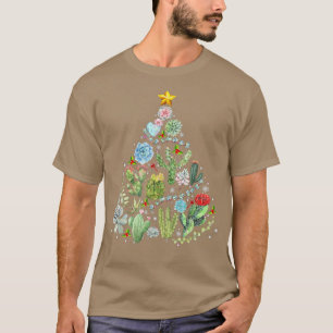 Funny Succulent Weihnachtsbaum Cactus Gardener Xma T-Shirt