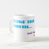 Funny Sugar Highway Diabetes Diabetischer Joke Com Kaffeetasse (Vorderseite Links)