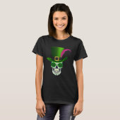 Funny Sugar Skull Saint Patricks Day of Dead 1 T-Shirt (Vorne ganz)