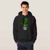 Funny Sugar Skull Saint Patricks Day of Dead Hoodie (Vorne ganz)