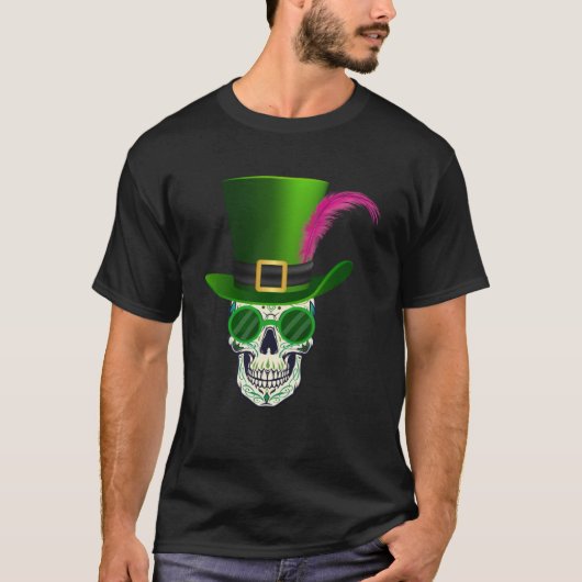 Funny Sugar Skull St. Patricks Day von Dead Pullo T-Shirt (Vorderseite)