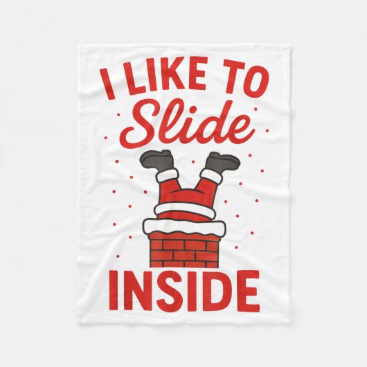 Funny Suggestive I Like To Slide Inside Quote Coup Fleecedecke (Vorderseite)