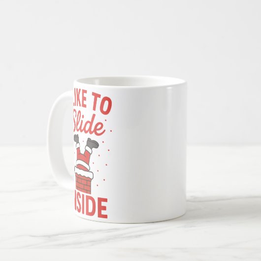 Funny Suggestive I Like To Slide Inside Quote Coup Kaffeetasse (Vorderseite Links)