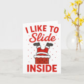 Funny Suggestive I Like To Slide Inside Quote Coup Karte (Gelbe Blume)