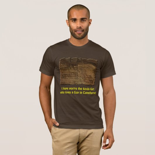 Funny "Sumerian Cuneiform Writing" T - Shirt (Vorne ganz)