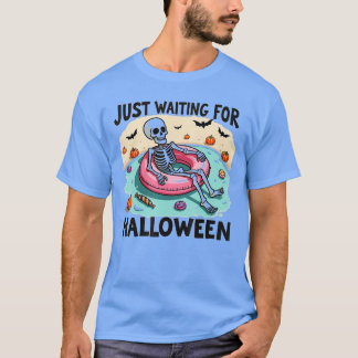 Funny Summer 2025 Spooky Skeleton gerade Gewartet T-Shirt