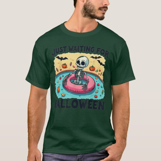 Funny Summer 2025 Spooky Skeleton gerade Gewartet T-Shirt (Vorderseite)