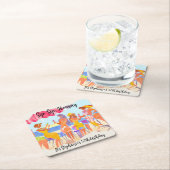 Funny Summer Beach Cocktail Frauen's 50. Geburtsta Rechteckiger Pappuntersetzer (Vor Ort)